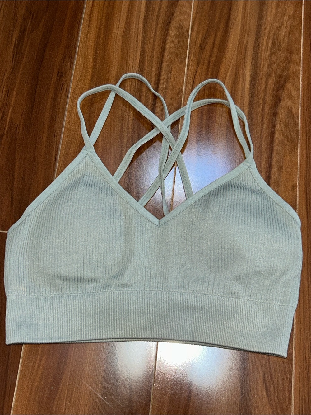 Small Aerie Bralette stretchy ribbed strappy bra